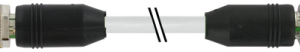 M12 M STR./M12 F STR.8P. PUR-OB 8X0,25 GREY  5M