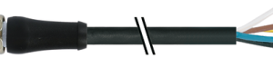 M12 POWER F L-COD PUR 5X1,5 BK UL/CSA+DRAG CH, 20M