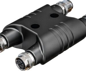 H-COUPLER M12 POWER MALE L-COD. / 3X FEMALE L-COD. 5-POL.