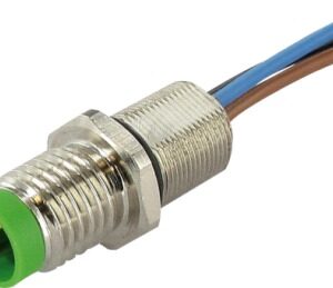 M8 MALE RECEPT. A-COD. FRONT INCL. NUT PUR-WIRES 3X0.25 0.5M