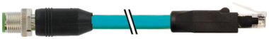 M12 MALE 0° A-COD. / RJ45 MALE 0° SHIELDED TPE 4X2X24AWG 5M