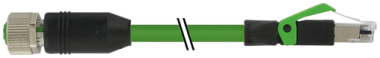 M12 F 0° / RJ45 M 0° SHIELDED ETHERNET 15M