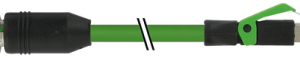 M12 F 0° / RJ45 M 0° SHIELDED ETHERNET 15M