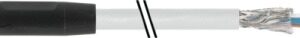 M8 FEMALE 0° A-COD. WITH CABLE SHIELDED PUR 4X0.34 GY 20M