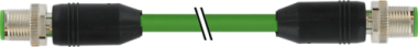 M12 M 0G/M12 M0GSHLDETHERNET PUR-OB 2X2X0,34 GREEN 25M