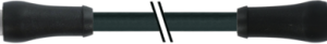 M12 POWER MALE 0° / FEMALE 0° L-COD. PUR 5X1.5 BK 20M