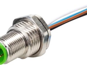 M12 M RECEPTACLE  A-COD. REAR MOUNT PP-WIRES 4X0,34 1,0M