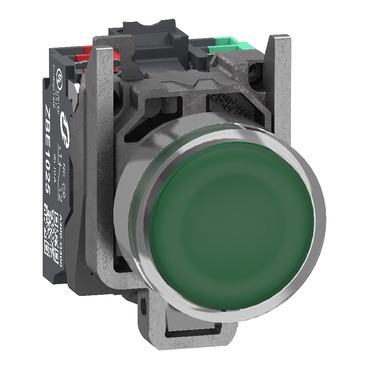 LAMPTRYCKKNAPP GRÖN LED 24V PUSH-IN