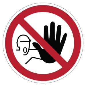 ISO SAFETY SIGN - NO ACCESS FOR UNAUTHORISED PEOPLE P/P080/N
