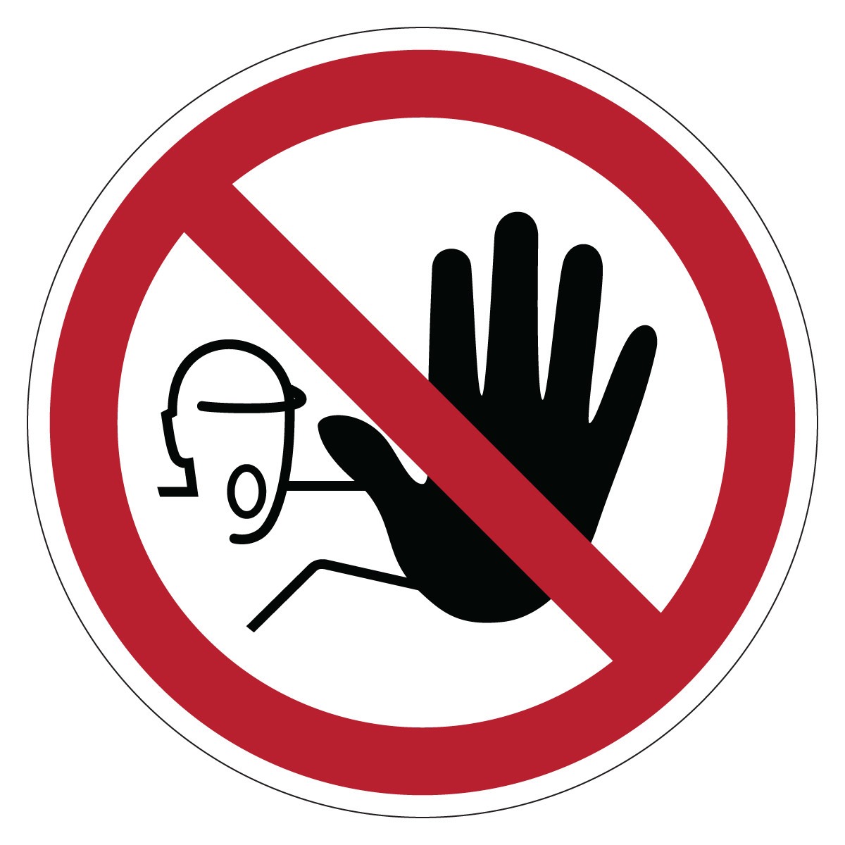 ISO SAFETY SIGN - NO ACCESS FOR UNAUTHORISED PEOPLE P/P080/N