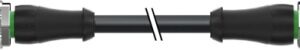 M12 M STR./M12 F STR. PVC-JB 5X0,34 BLACK  12M