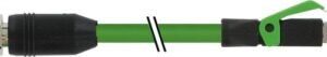 M12 M 0G/RJ45STR.SHLDETHERNET PUR-OB 2X2X0,34  GREEN  25M
