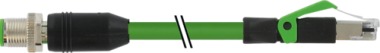 M12 M 0G/RJ45STR.SHLDETHERNET PUR-OB 2X2X0,34 GREEN 25M