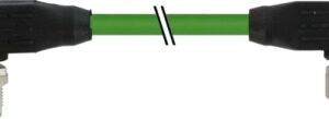 M12 M 90G/M12 F 90G CUBE67 PUR-OB 4X0,5+2X0,25  GREEN  1,5M