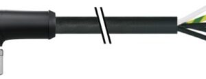 M12 HONA VINKLAD 90° K-KODAD PUR 5X1,5 SVART UL/CSA 3 M